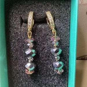 Elegant Gold and Silver Dangle Earrings